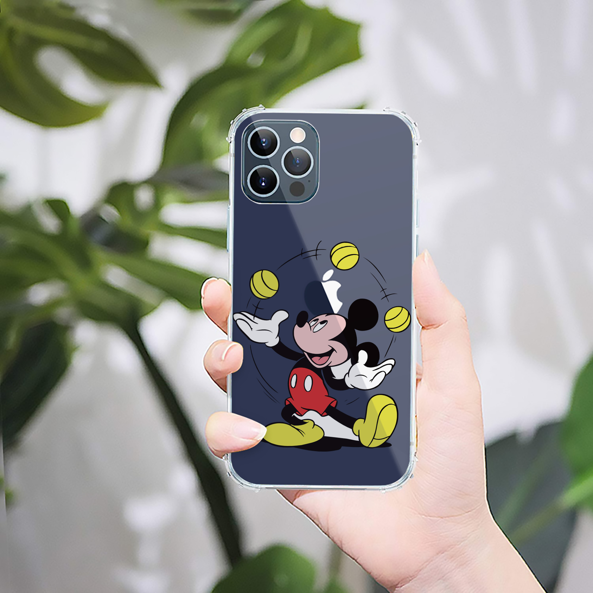 （画像用） ミッキーマウス Mickey Mouse 【iPhone 12シリーズ対応】透明スマホケース（クリアソフトケース）